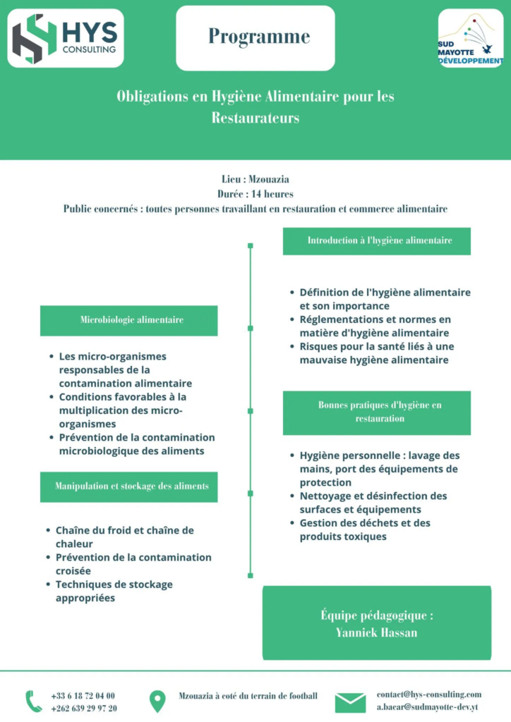 Formation hygiène par Sud Mayotte Développement | Le Mahorais